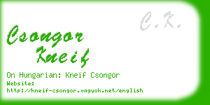 csongor kneif business card